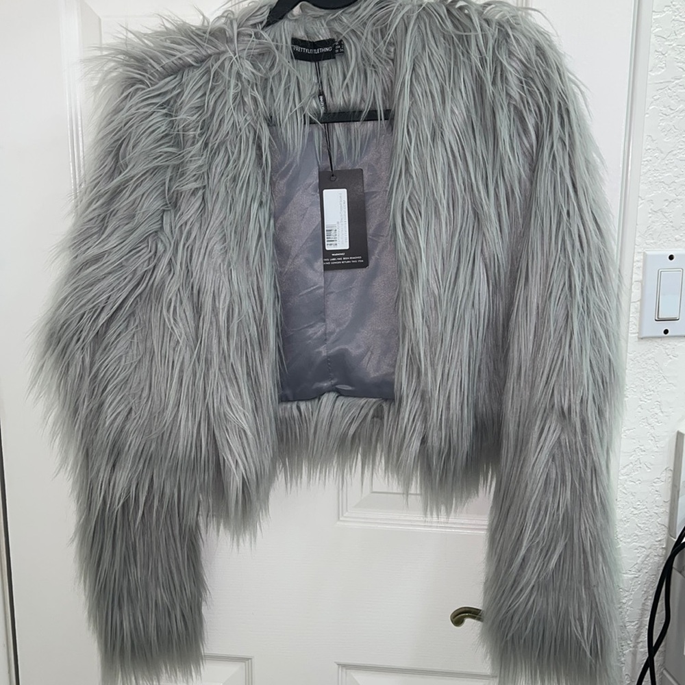 Cropped fur jacket